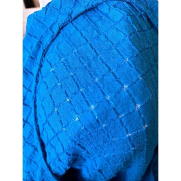 NEW Eileen Fisher Womens Cotton Button-Up Top Blue Ocean 2X Round Neck3/4 Sleeve - Picture 7 of 12